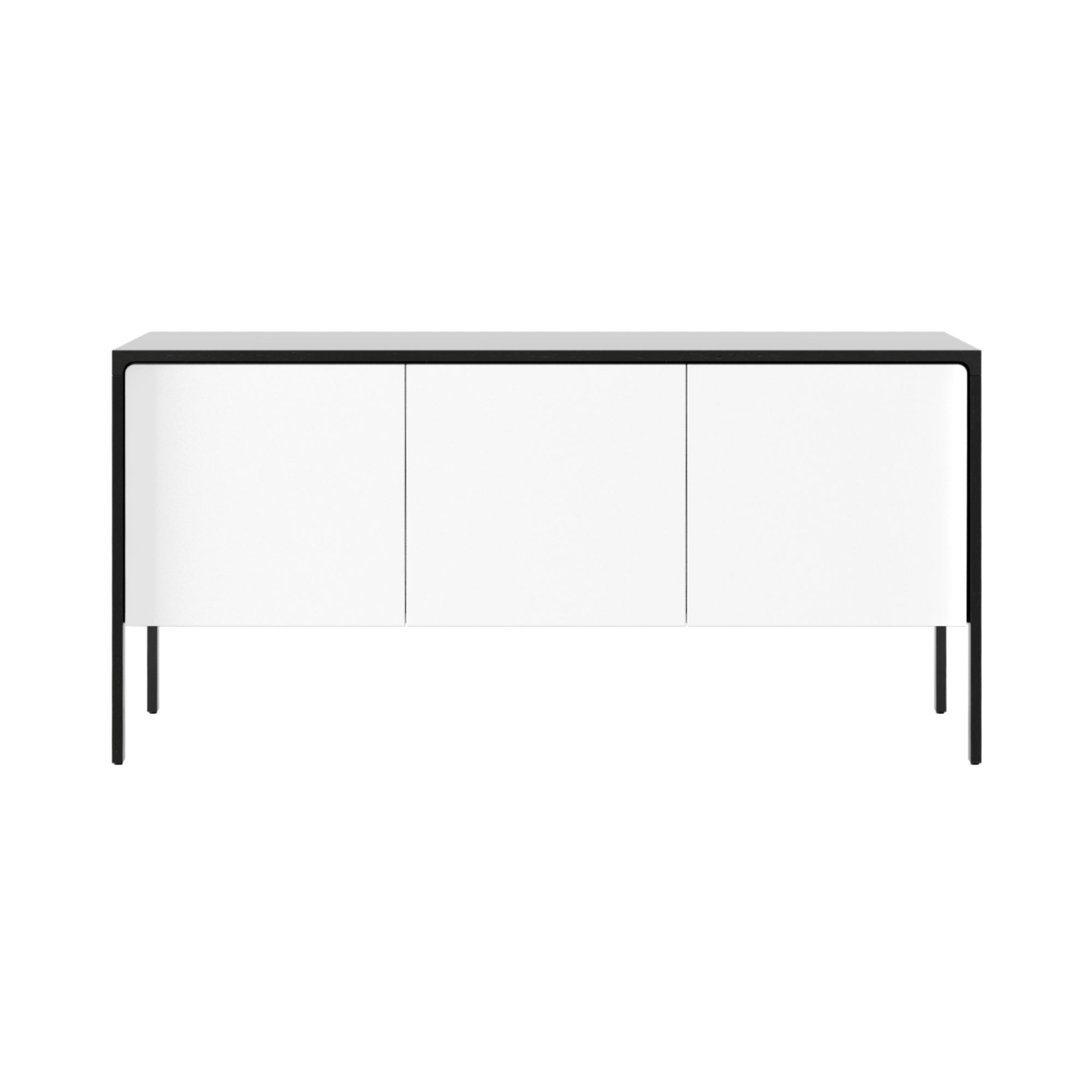 Tactile Sideboard: TAC210 + White Texturised Lacquered + Ebony Stained Oak