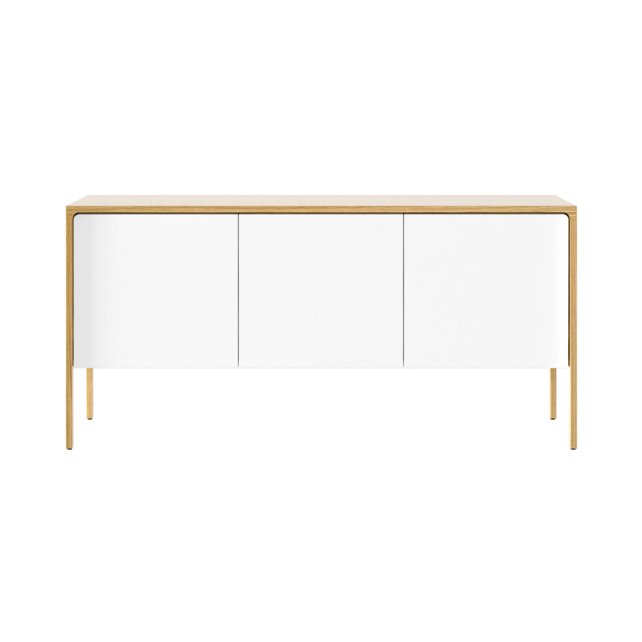 Tactile Sideboard: TAC210 + White Texturised Lacquered + Whitened Oak