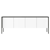 Tactile Sideboard: TAC215 + White Texturised Lacquered + Dark Grey Stained Oak