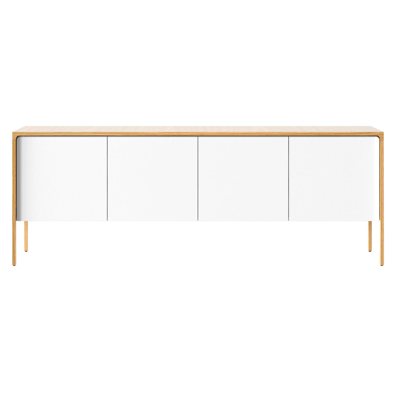 Tactile Sideboard: TAC215 + White Texturised Lacquered + Super-Matt Oak