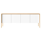 Tactile Sideboard: TAC215 + White Texturised Lacquered + Super-Matt Oak