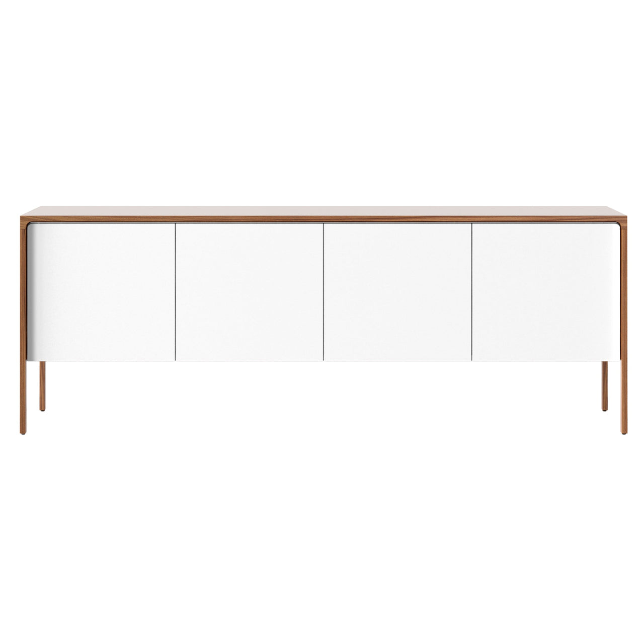Tactile Sideboard: TAC215 + White Texturised Lacquered + Super-Matt Walnut