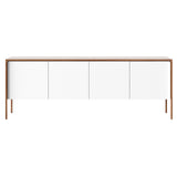 Tactile Sideboard: TAC215 + White Texturised Lacquered + Super-Matt Walnut