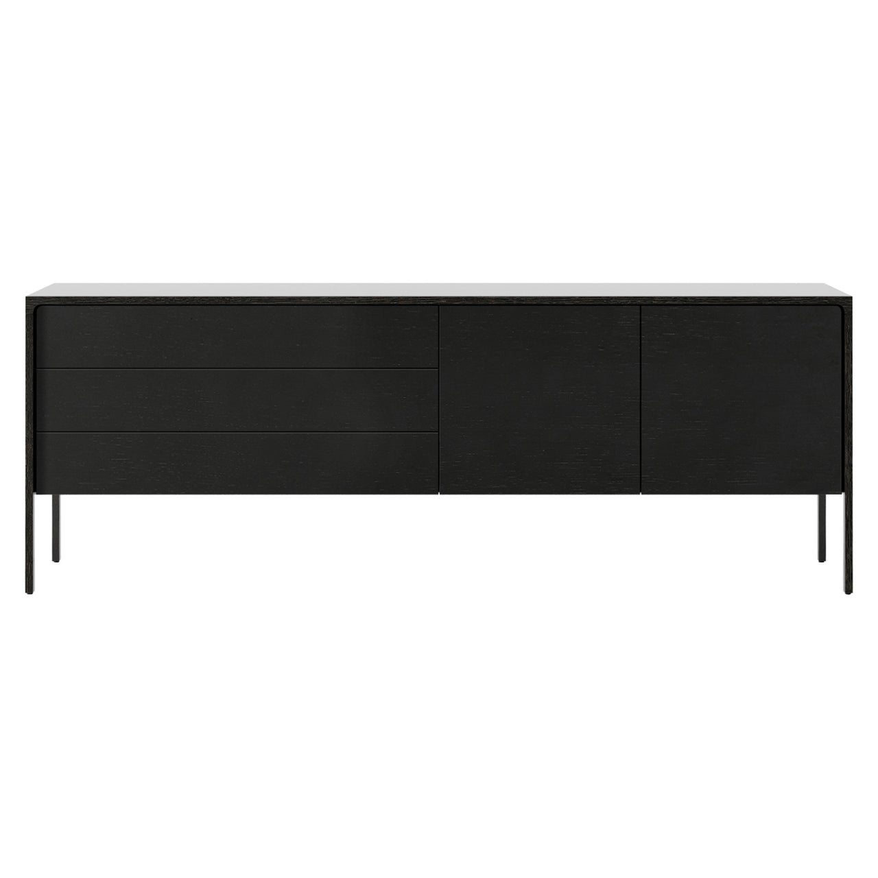 Tactile Sideboard: TAC216 + Ebony Stained Oak + Dark Grey Stained Oak