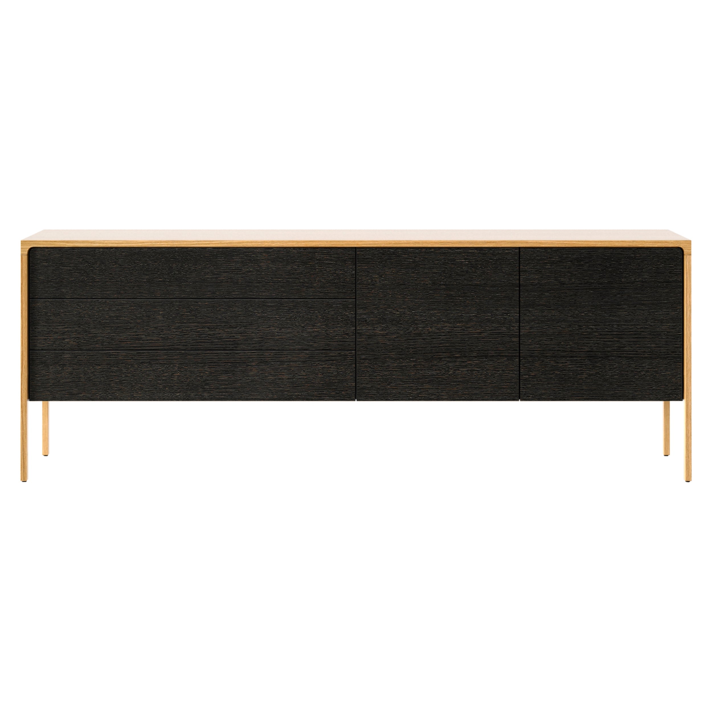 Tactile Sideboard: TAC216 + Dark Grey Stained Oak + Super-Matt Oak