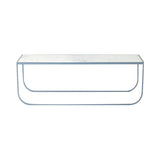 Tati Lounge Table: Large + Glass Top + Nordic Blue