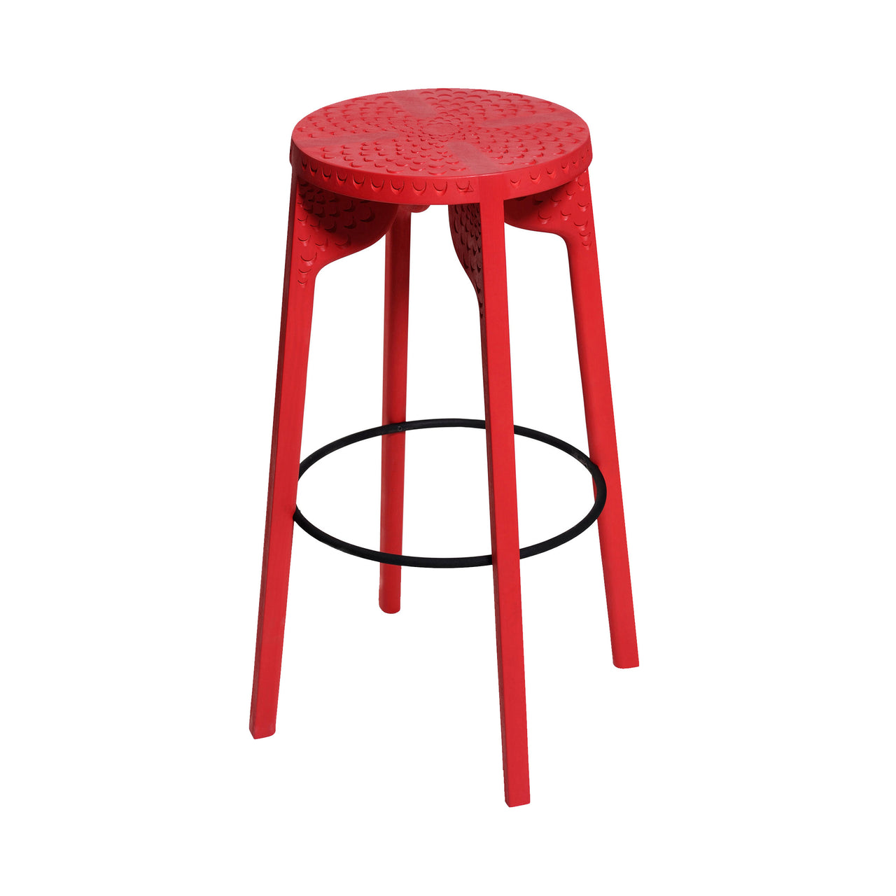 Tattoo Carved Bar + Counter Stool: Bar + Pheasant + Red Maple