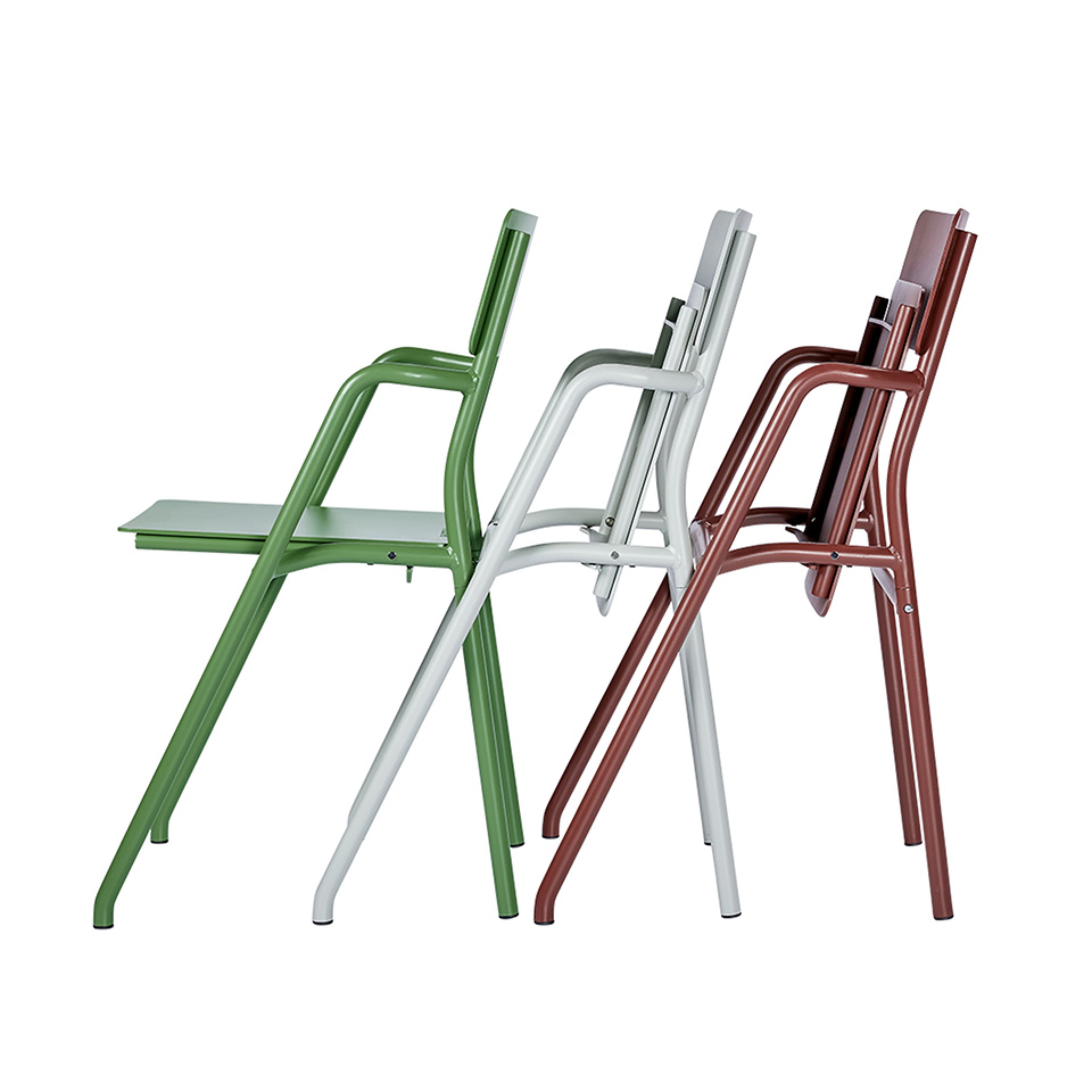 Flip-Up Chair: Reseda green + Agate Grey + Oxide Red