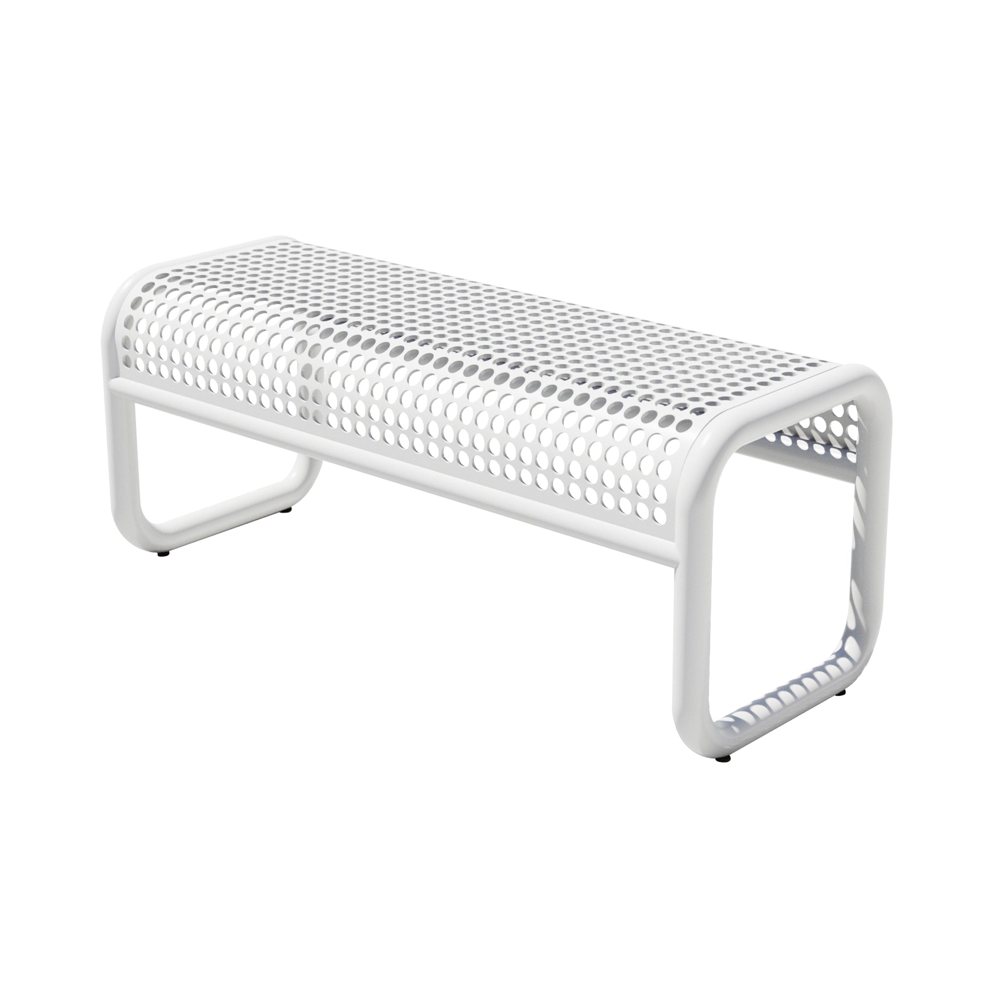 Tube Outdoor Bench: White