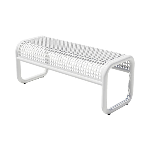 Tube Outdoor Bench: White