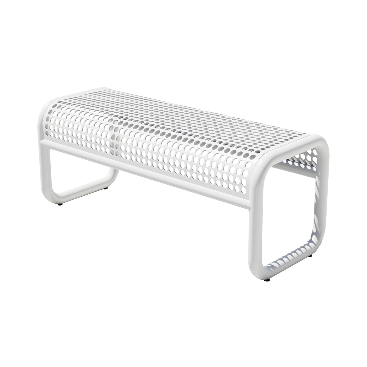 Tube Outdoor Bench: White
