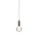 Crystal Bulb + Pendant: Bulb + Polished Chrome Fitting + Frosted