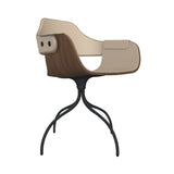 Showtime Chair with Swivel Base: Full Upholstered + Anthracite Grey
