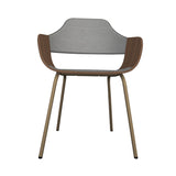 Showtime Chair with Metal Base: Seat + Backrest Upholstered + Beige