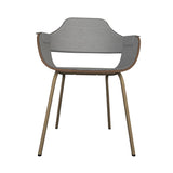Showtime Chair with Metal Base: Full Upholstered + Beige