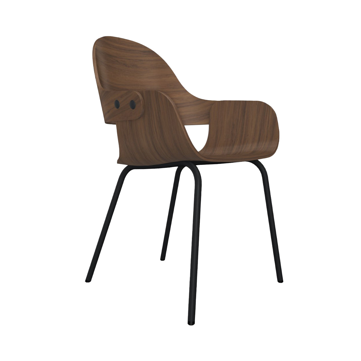 Showtime Nude Chair with Metal Base: Walnut