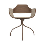 Showtime Chair with Swivel Base: Seat + Armrest Upholstered + Pale Brown