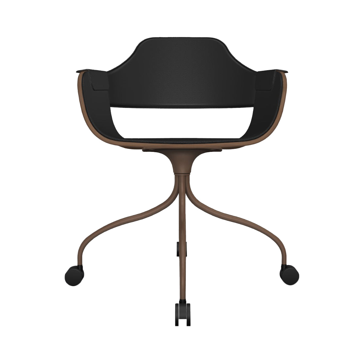 Showtime Chair with Wheel: Full Upholstered + Anthracite Grey
