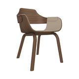 Showtime Chair: Interior Seat + Armrest Upholstered + Walnut