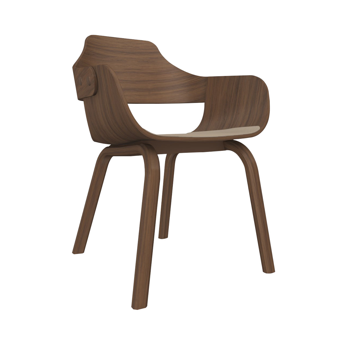 Showtime Chair: Seat Upholstered + Walnut
