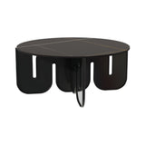 Wave Table Stone Top: Black + Black Ceramic
