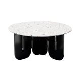 Wave Table Stone Top: Black + Terrazzo