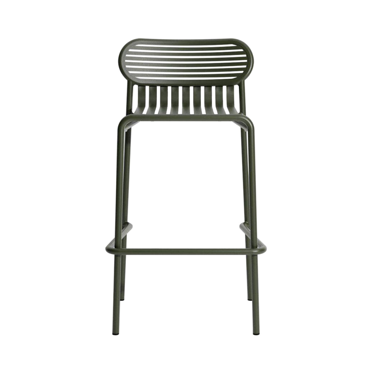 Week-End Stacking Bar Stool: Glass Green