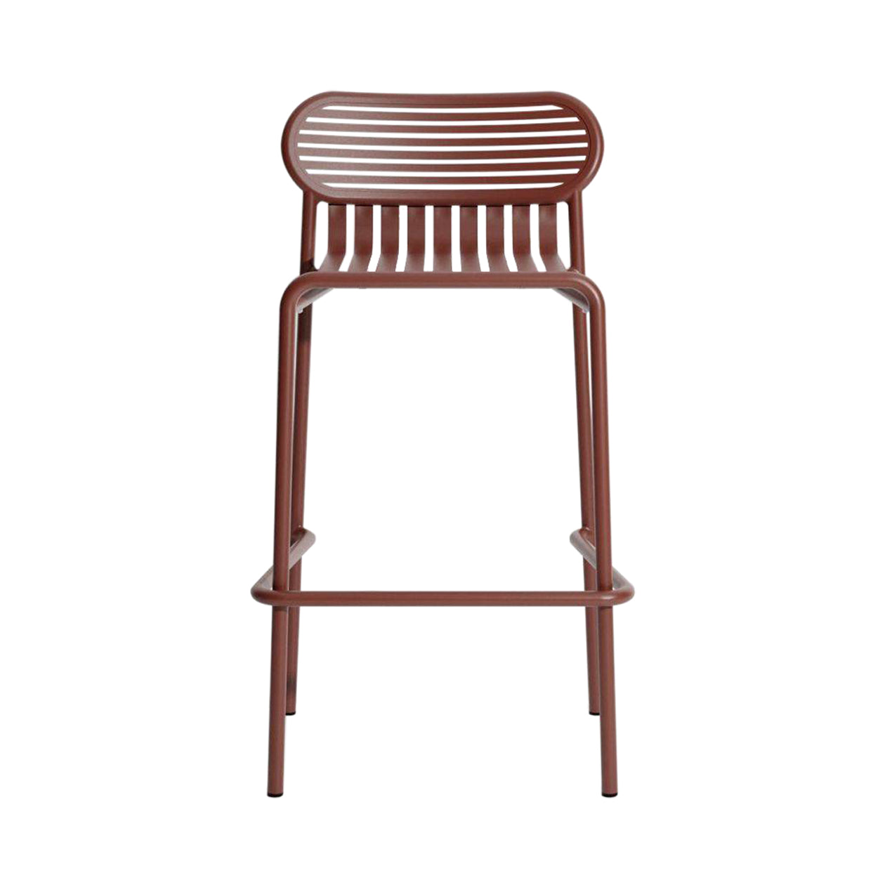 Week-End Stacking Bar Stool: Red Brown