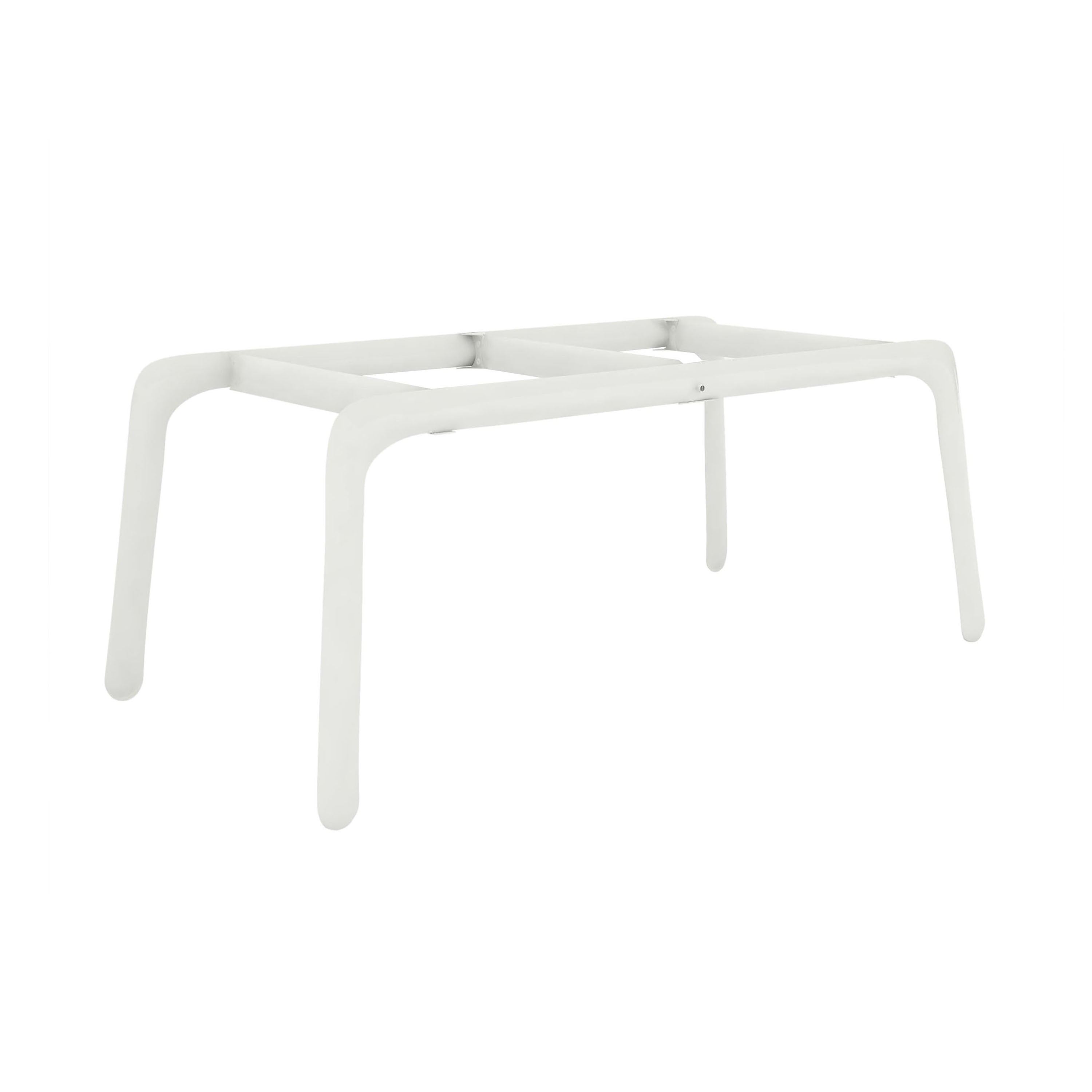 Most Table Base: White Glossy Matt Steel
