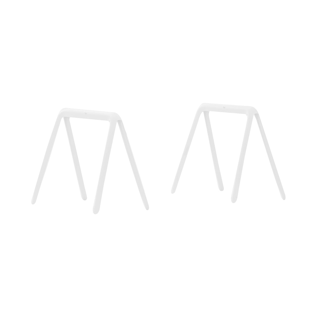 Koza Trestle Pair: White Glossy Matt Steel