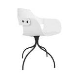 Showtime Chair with Swivel Base: Lacquered White + Anthracite Grey