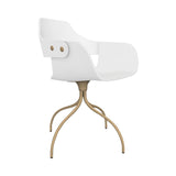 Showtime Chair with Swivel Base: Lacquered White + Beige