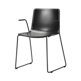 Pato Sledge Armchair: Stacking + Black + Black