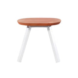 You and Me Indoor/Outdoor Footstool: Traffic White + 1 + Without Cushion