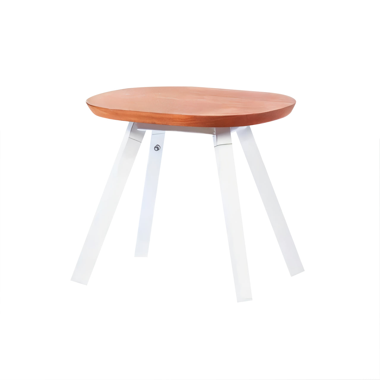 You and Me Indoor/Outdoor Footstool: Traffic White + 1 + Without Cushion