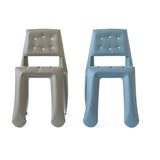Chippensteel 0.5 Chair: Beige Grey Aluminum + Blue Grey Aluminum