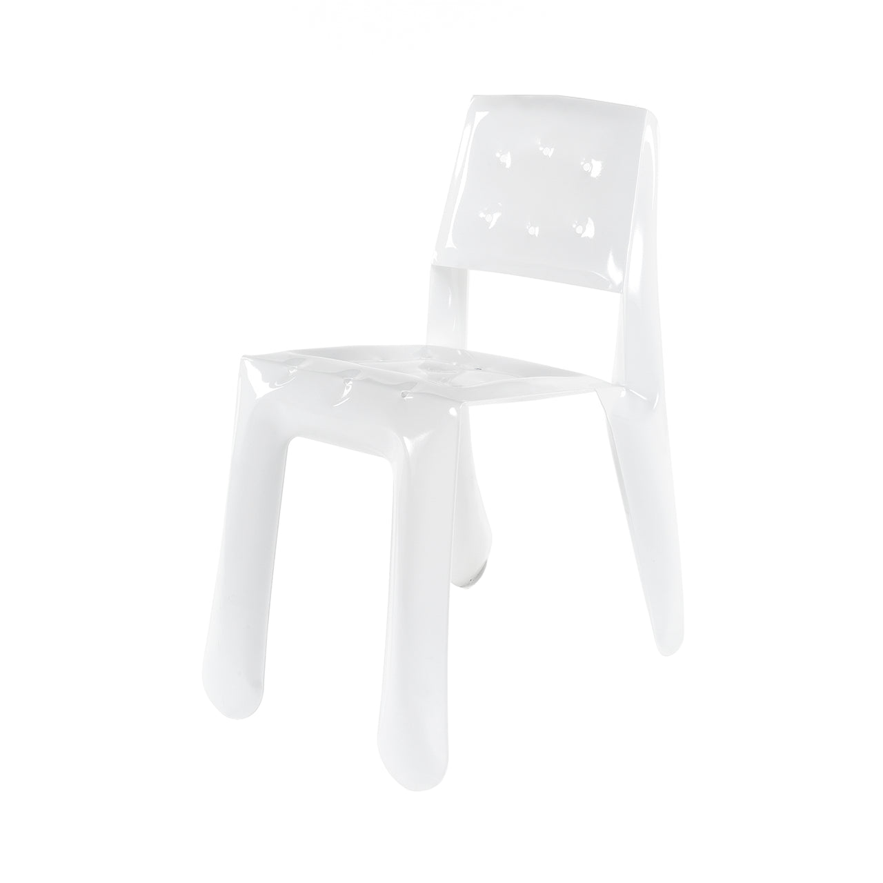 Chippensteel 0.5 Chair: White Glossy Carbon Steel