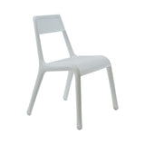 Leggera Chair: White Matt Steel