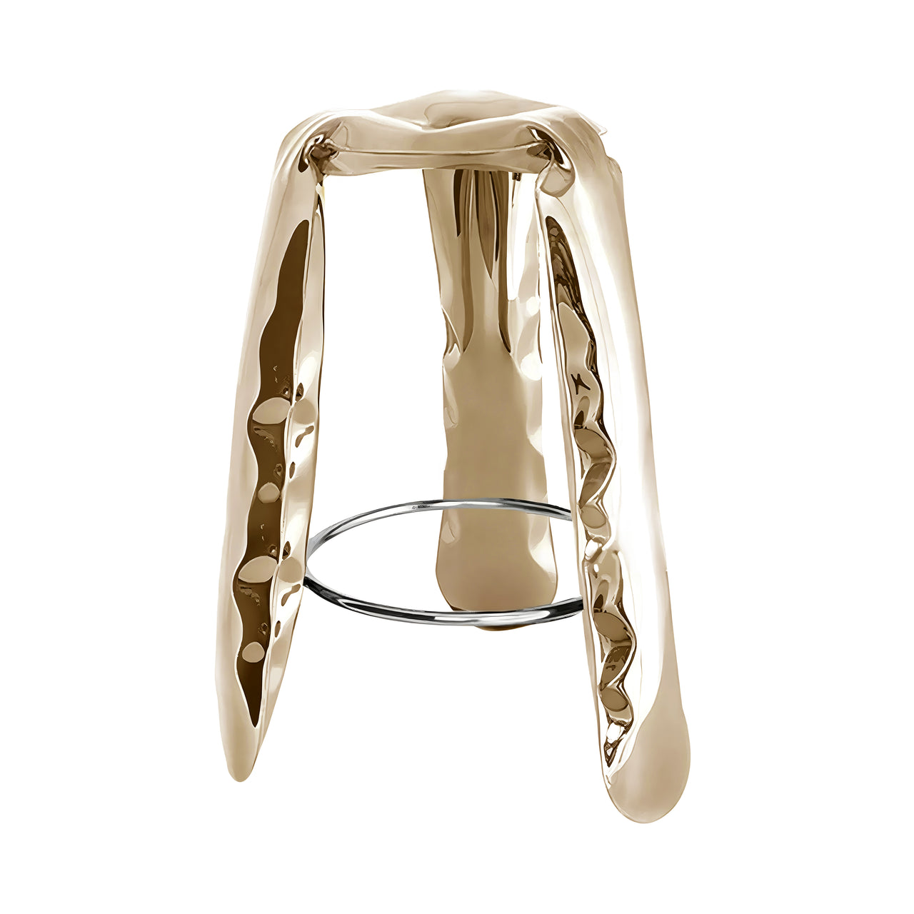 Plopp Bar Stool: Flamed Gold
