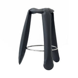 Plopp Bar Stool: Graphite Grey Matt Steel