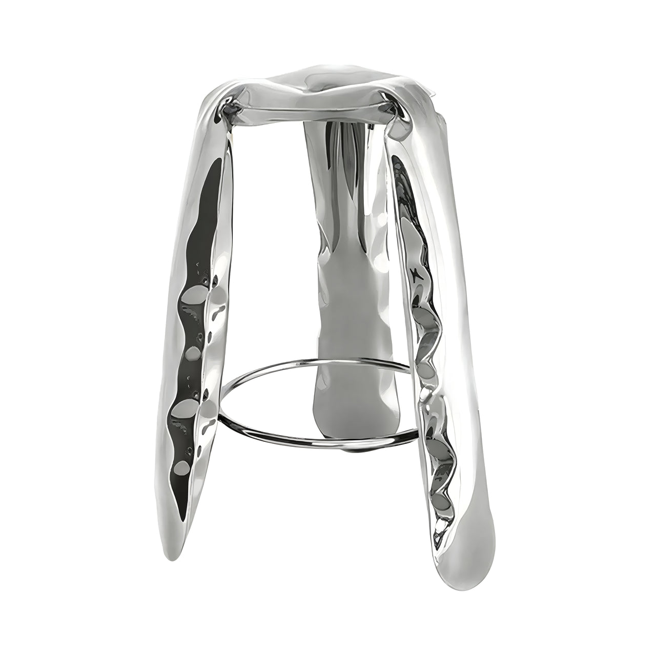 Plopp Bar Stool: Inox Polished