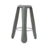 Plopp Bar Stool: Moss Grey Matt Steel