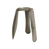 Plopp Kitchen Stool: Beige Grey Matt Steel