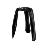 Plopp Kitchen Stool: Black Glossy Steel