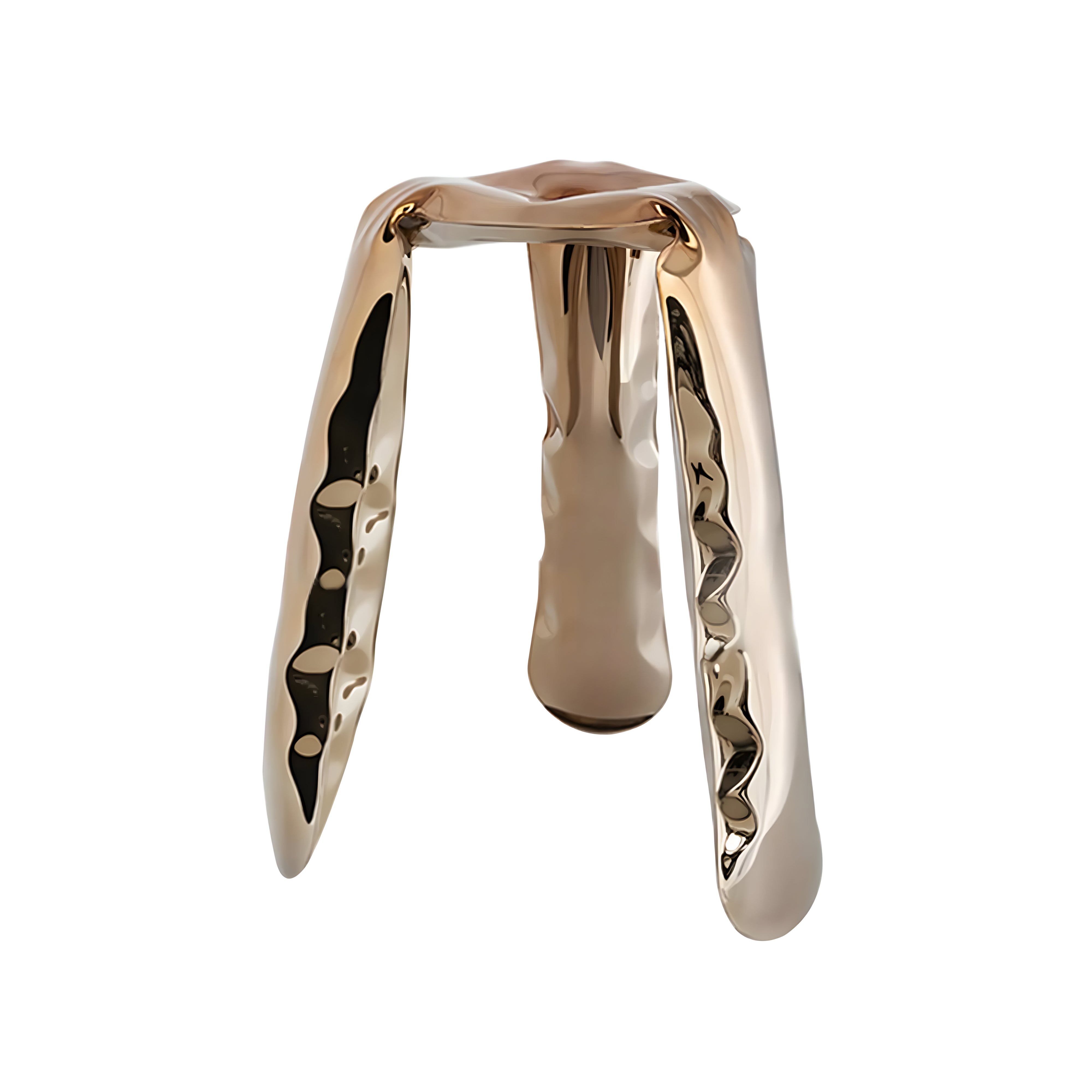 Plopp Kitchen Stool: Flamed Gold