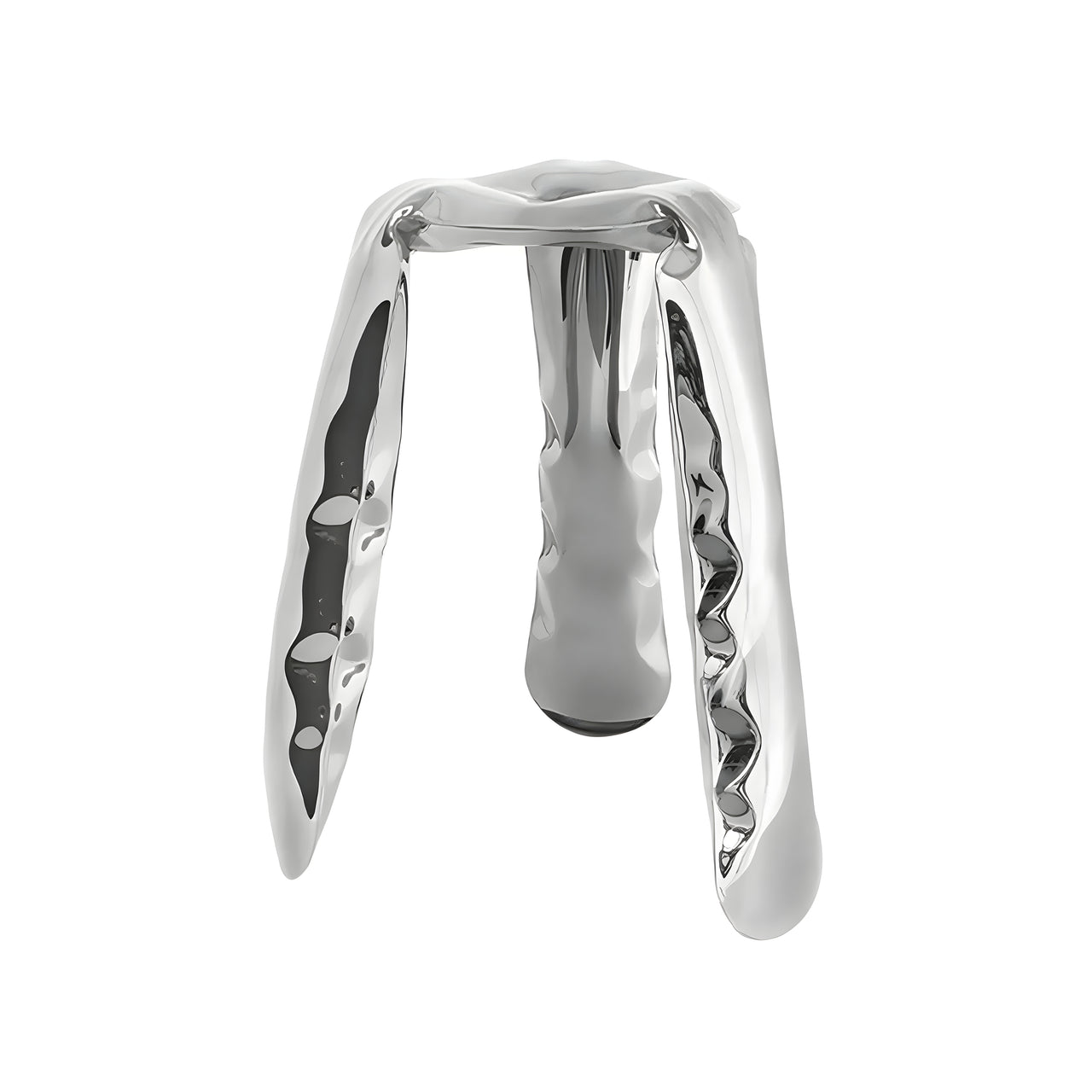 Plopp Kitchen Stool: Inox Polished