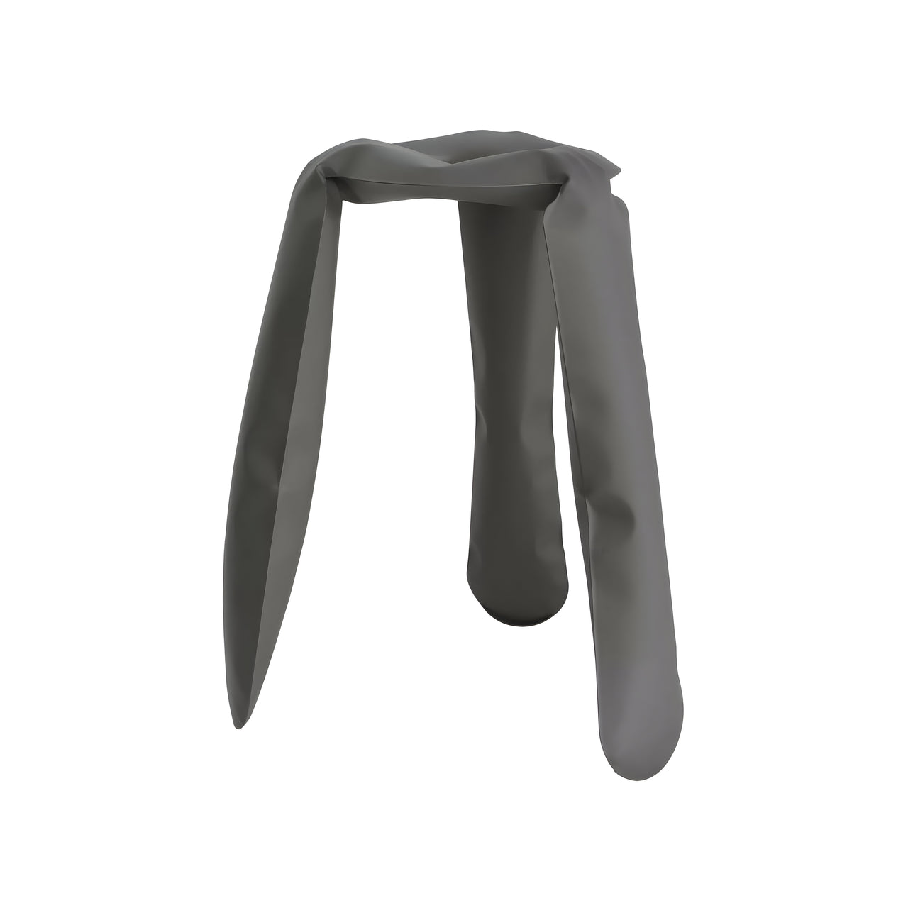 Plopp Kitchen Stool: Umbra Grey Matt Steel