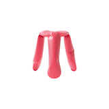 Ploppy Miniature Stool: Strawberry Red Steel