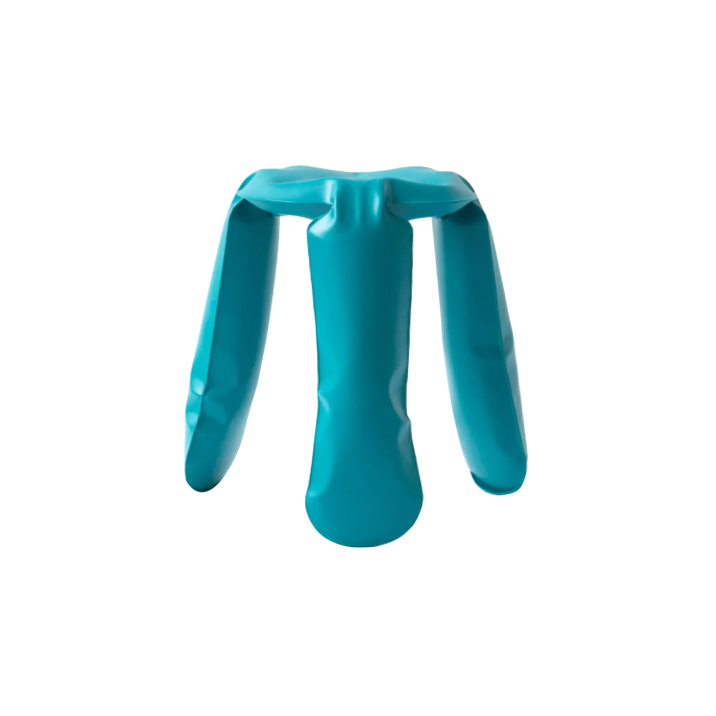 Plopp Mini Stool: 
Water Blue Matt Steel