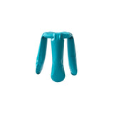 Ploppy Miniature Stool: Water Blue Matt Steel